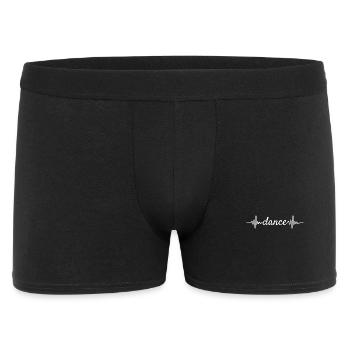 Herzschlag EKG Tanzen Dance Walzer Geschenk weiß - Männer Boxer Shorts - Schwarz - Vorne