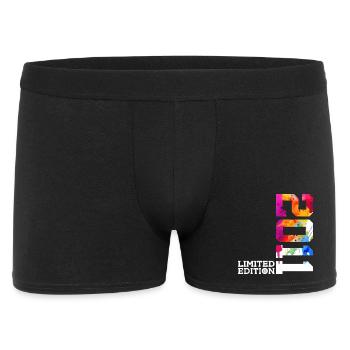 15. GEBURTSTAG LIMITED EDITION 2011 - Männer Boxer Shorts - Schwarz - Vorne