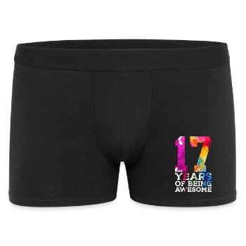 17 ANS D’ÊTRE GÉNIAL 17E ANNIVERSAIRE - Boxer Homme - noir - Devant