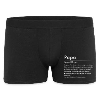 Papa: Origine et rôle héroïque - Boxer Homme - noir - Devant