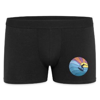 Sonne Meer Wellenreiten - Männer Boxer Shorts - Schwarz - Vorne