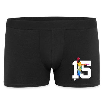 NUMÉRO 15 BASKETBALL 15E ANNIVERSAIRE - Boxer Homme - noir - Devant