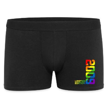 LGBTQ 2009 REGENBOGEN QUEER 16. GEBURTSTAG PRIDE - Männer Boxer Shorts - Schwarz - Vorne