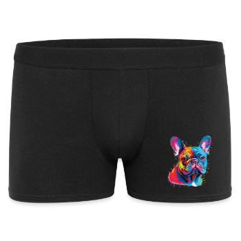 Bulldog Coloré Caléidoscopique - Boxer Homme - noir - Devant