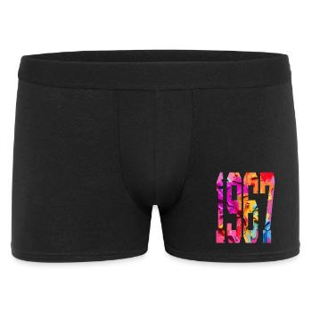 BUNT 59. GEBURTSTAG 1967 - Männer Boxer Shorts - Schwarz - Vorne