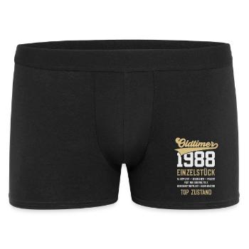 38. GEBURTSTAG OLDTIMER 1988 - Männer Boxer Shorts - Schwarz - Vorne