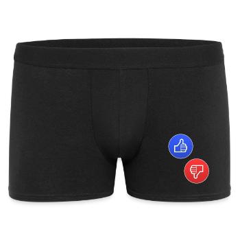 Kontrast-Daumen Hoch/Runter Symbole - Männer Boxer Shorts - Schwarz - Vorne
