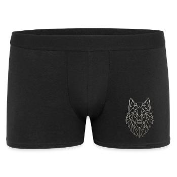 Tête de loup géométrique - Boxer Homme - noir - Devant