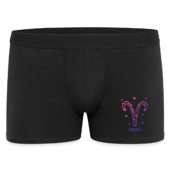Widder Sternzeichen - Männer Boxer Shorts - Schwarz - Vorne