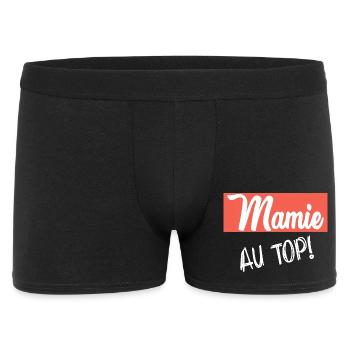 MAMIE. FÊTE DES MÈRES. BONNE FÊTE MAMIE. JE T'AIME - Boxer Homme - noir - Devant