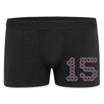 ANNIVERSAIRE. 15. 15 ANS. 15e ANNIVERSAIRE - Boxer Homme - noir - Devant