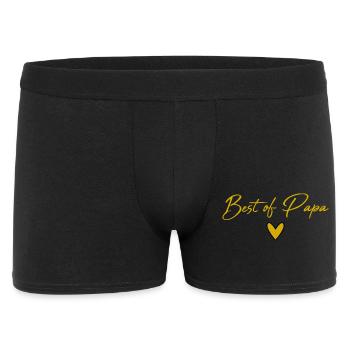 PAPOUNET. PAPA. FÊTE DES PÈRES. BONNE FÊTE PAPA - Boxer Homme - noir - Devant