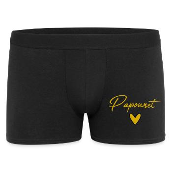 PAPOUNET. PAPA. FÊTE DES PÈRES. BONNE FÊTE PAPA - Boxer Homme - noir - Devant