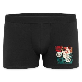 Motorrad Biker Motorsport Dirtbike Motocross - Männer Boxer Shorts - Schwarz - Vorne