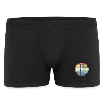 Ski Boards Vintage - Männer Boxer Shorts - Schwarz - Vorne