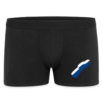 Finnland Fahne Farben - Männer Boxer Shorts - Schwarz - Vorne