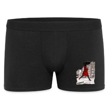 RAINING FRAU - Männer Boxer Shorts - Schwarz - Vorne