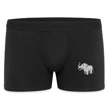 Elephant Afrika Safari Tiere Tier Kinder - Männer Boxer Shorts - Schwarz - Vorne