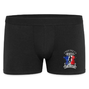 Les Bleues Fußballer. Französische Frauen-Nationalmannschaft - Männer Boxer Shorts - Schwarz - Vorne