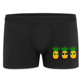 Cooles Ananasgläser Weihnachtsgeschenk - Männer Boxer Shorts - Schwarz - Vorne