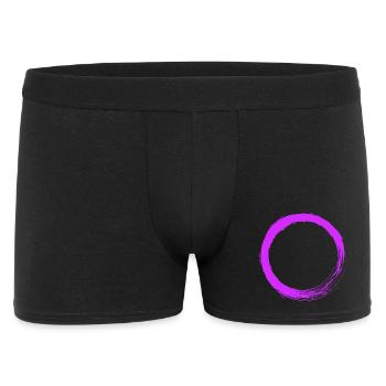 Kreis Lila Vektor - Männer Boxer Shorts - Schwarz - Vorne