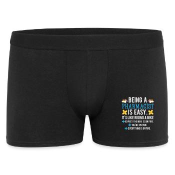 Lustiger Apotheker - Männer Boxer Shorts - Schwarz - Vorne