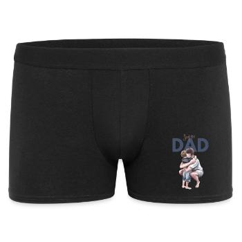 Super Dad - Männer Boxer Shorts - Schwarz - Vorne