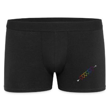 Pfeil Regenbogen LGBT - Männer Boxer Shorts - Schwarz - Vorne
