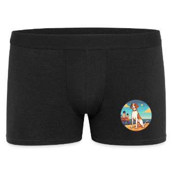 Lagotti Romagnoli Hund Rasse Cartoon Kawaii Clipart - Männer Boxer Shorts - Schwarz - Vorne