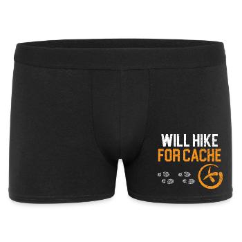 Wandert für Cache Kartenlesen Geocaching - Männer Boxer Shorts - Schwarz - Vorne