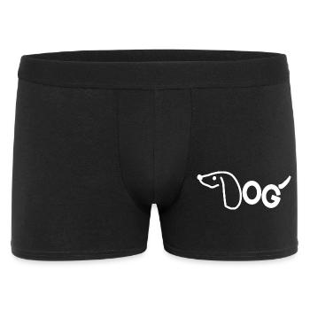 Hund Dackel Spruch - Männer Boxer Shorts - Schwarz - Vorne