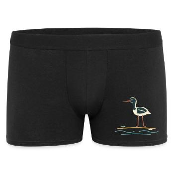 Austernfischer am Ufer - Männer Boxer Shorts - Schwarz - Vorne