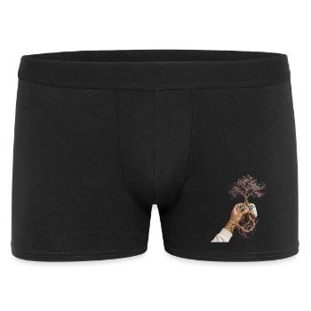 Gerootete Konsolen-Bloom - Männer Boxer Shorts - Schwarz - Vorne
