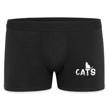 Katze Katzen - Cats - Männer Boxer Shorts - Schwarz - Vorne