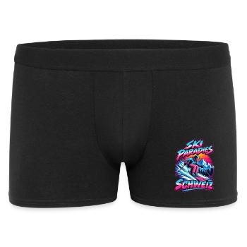 Ski Paradise Schweiz - Männer Boxer Shorts - Schwarz - Vorne