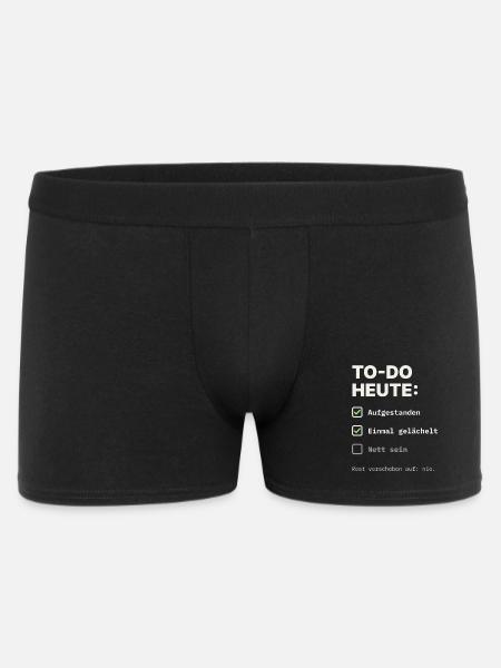 todo-heute - Männer Boxer Shorts - Schwarz