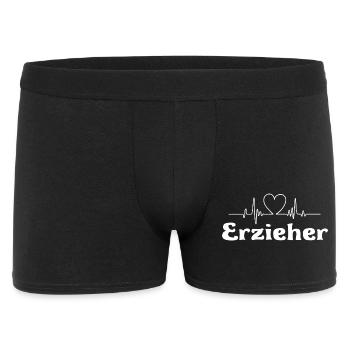 Erzieher - Männer Boxer Shorts - Schwarz - Vorne