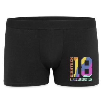 18. Geburtstag Geschenk Regenbogen - Männer Boxer Shorts - Schwarz - Vorne