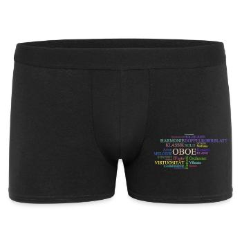 Oboe Wortwolke Klassik Orchester Oboist Oboistin - Männer Boxer Shorts - Schwarz - Vorne