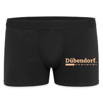 Dübendorf Zürich Koordinaten - Männer Boxer Shorts - Schwarz - Vorne