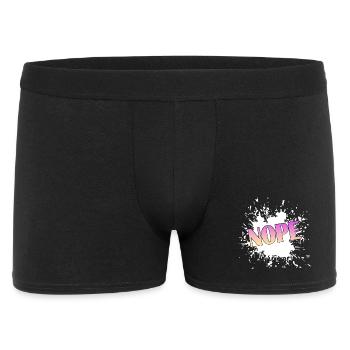Nope Splash  - Männer Boxer Shorts - Schwarz - Vorne