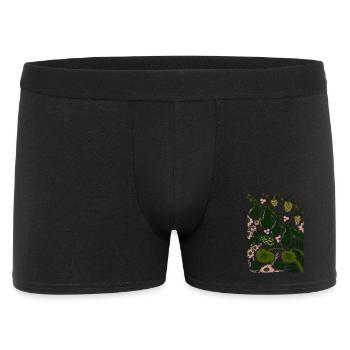 GRÜNES GEMÜSE - Männer Boxer Shorts - Schwarz - Vorne
