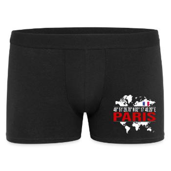 Paris - Männer Boxer Shorts - Schwarz - Vorne