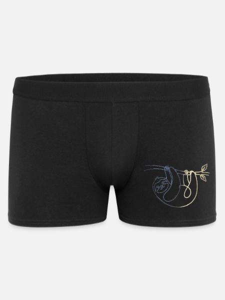 Faultier - Männer Boxer Shorts - Schwarz