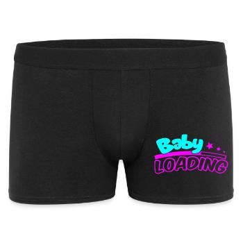 Baby Loading Neon Logo - Männer Boxer Shorts - Schwarz - Vorne