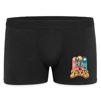 Texas Stiefel Retro-Design - Männer Boxer Shorts - Schwarz - Vorne
