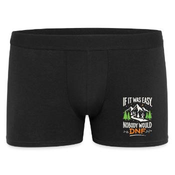 Ultralauf – Wenn es einfach wäre, würde niemand abbrechen - Männer Boxer Shorts - Schwarz - Vorne