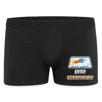Ich komme gerade so über die Runden - Männer Boxer Shorts - Schwarz - Vorne