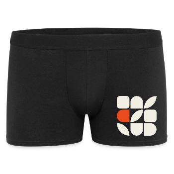 GEFÜGE 01 – Geometrische Formen - Männer Boxer Shorts - Schwarz - Vorne