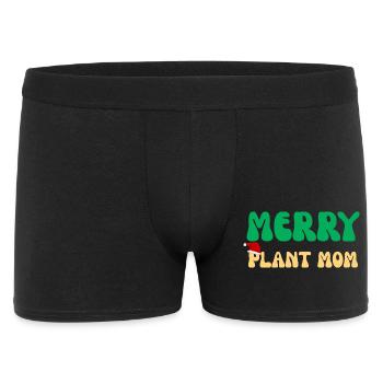Fröhliche Pflanzenmama Weihnachtsgeschenk Pflanzenliebhaber Feiertag - Männer Boxer Shorts - Schwarz - Vorne